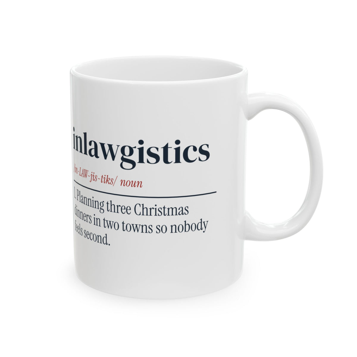 Funny Christmas Coffee Mug Inlawgistics Definition For Married Couples