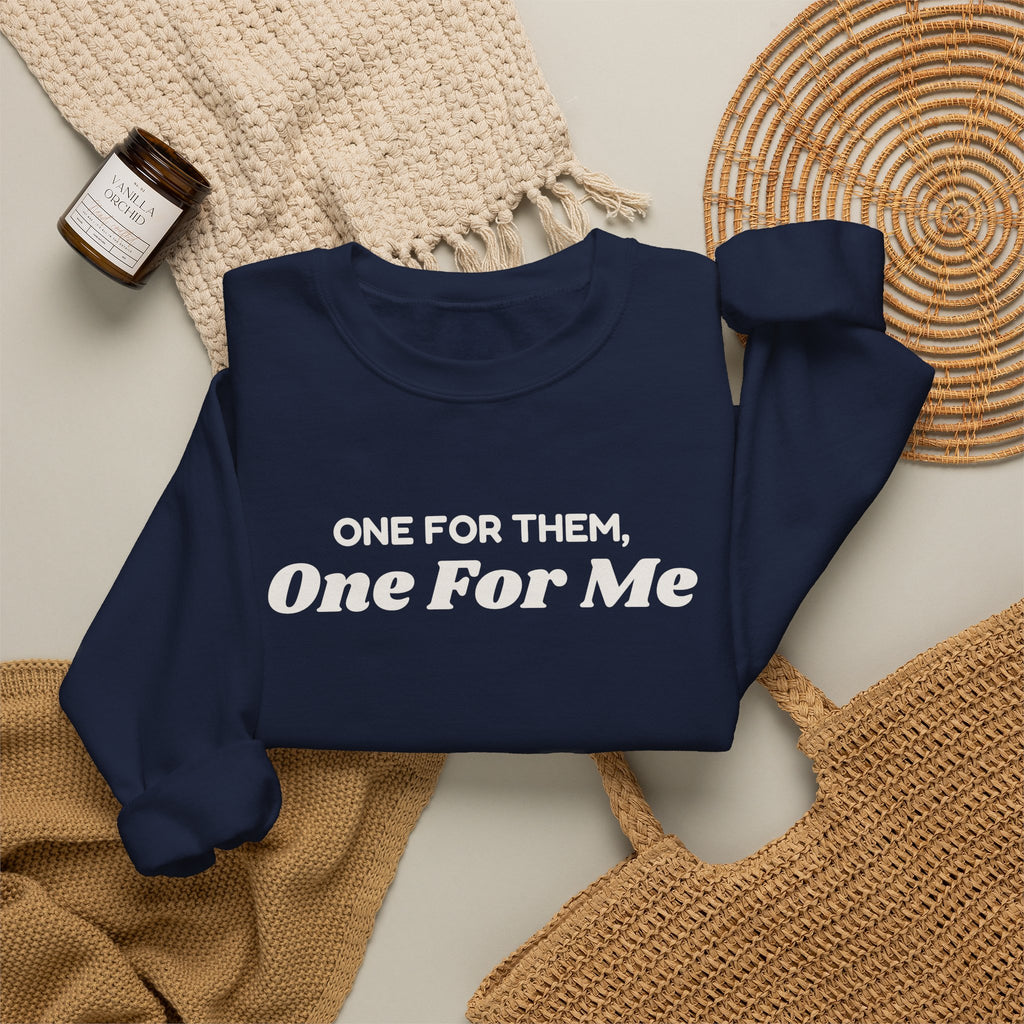 Funny Christmas Shopping Sweatshirt One For Them One For Me