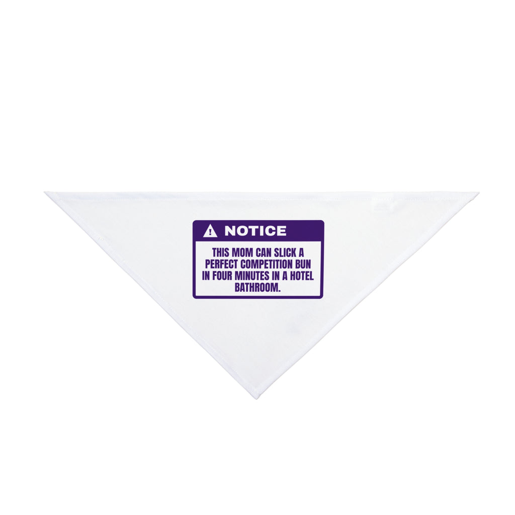 Funny Cheer Mom Dog Bandana Hotel Bathroom Four-Minute Bun For Cheer Moms