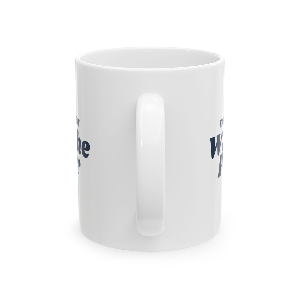 Funny Baby's First Christmas Coffee Mug Favorite Present Was The Paper