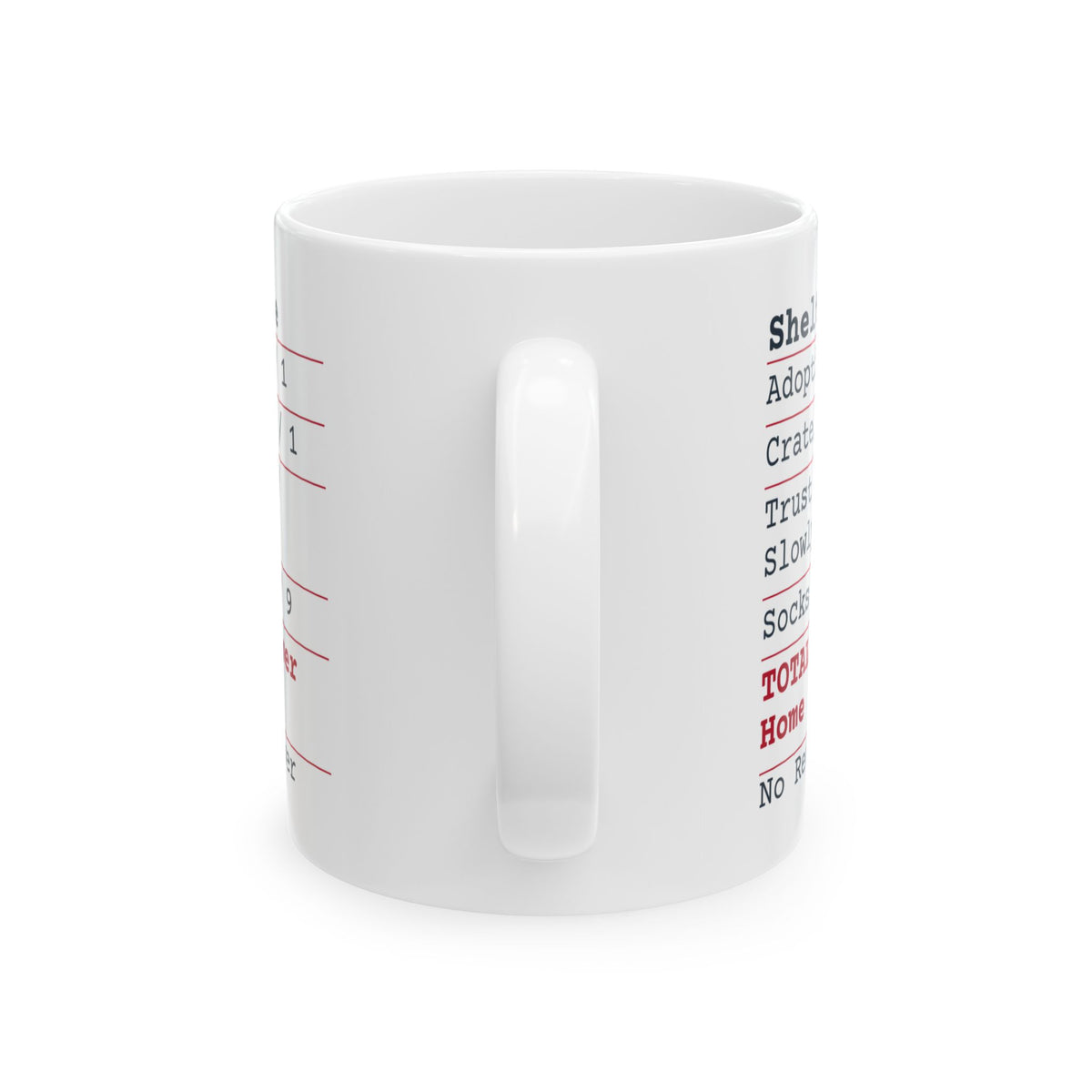 Funny Rescue Pet Coffee Mug Shelter Lane Receipt Forever Home