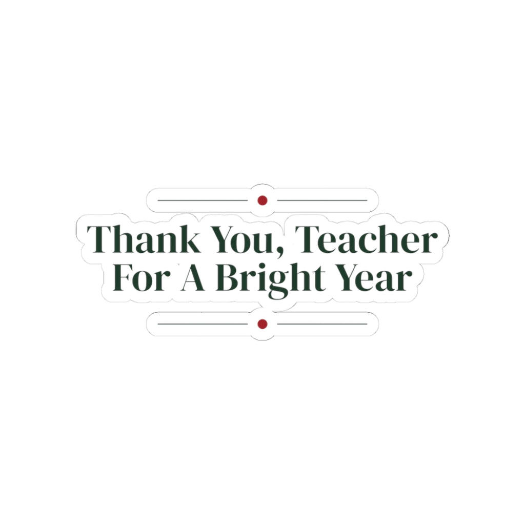 Teacher Christmas Sticker Thank You Teacher For A Bright Year