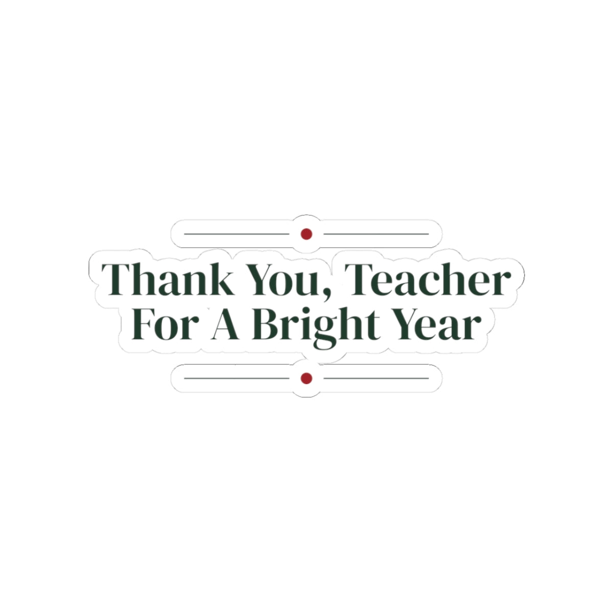 Teacher Christmas Sticker Thank You Teacher For A Bright Year