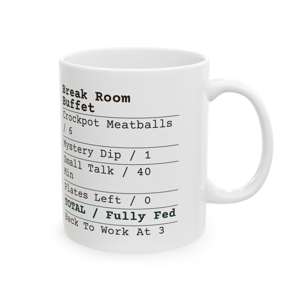 Funny Christmas Coffee Mug Break Room Buffet Receipt For Coworkers