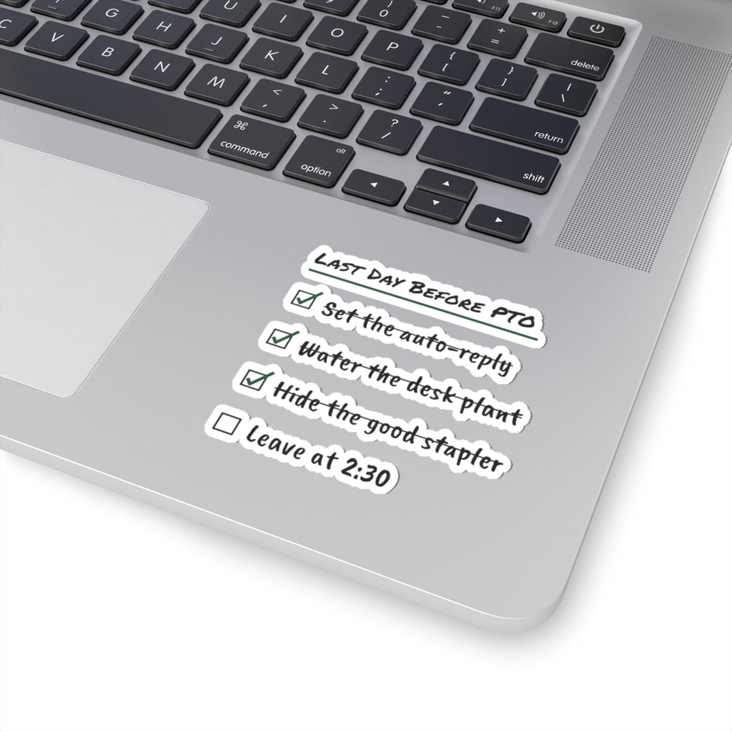 Funny Christmas Coworker Sticker Hide The Good Stapler Checklist