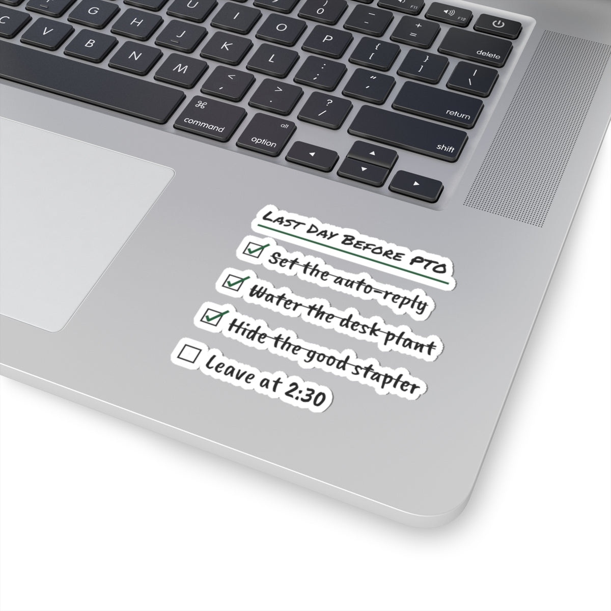 Funny Christmas Coworker Sticker Hide The Good Stapler Checklist