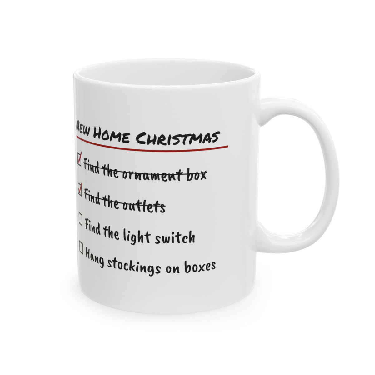 Funny Christmas Coffee Mug New Home Christmas Checklist