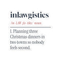 Funny Christmas Sticker Inlawgistics Definition For Married Couples