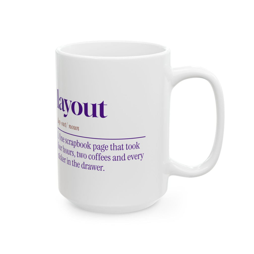 Funny Scrapbooking Coffee Mug Layout Definition For Scrapbookers