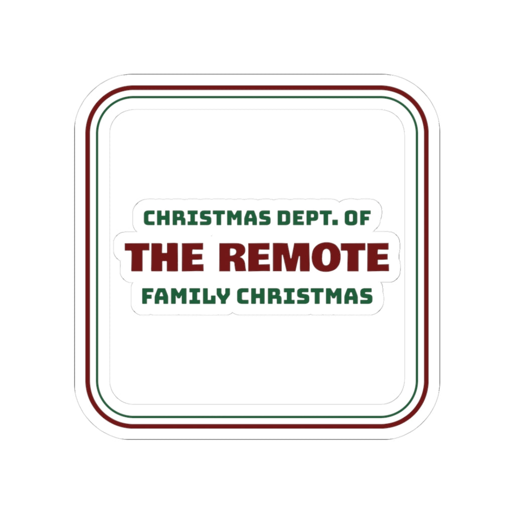 Funny Family Christmas Sticker Dept Of The Remote Matching Set
