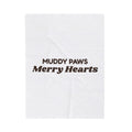 Christmas Dog Throw Blanket Muddy Paws Merry Hearts For Dog Lovers