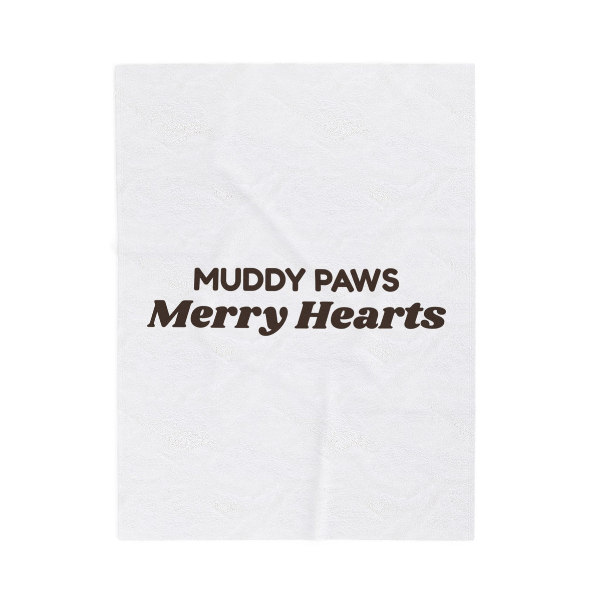 Christmas Dog Throw Blanket Muddy Paws Merry Hearts For Dog Lovers