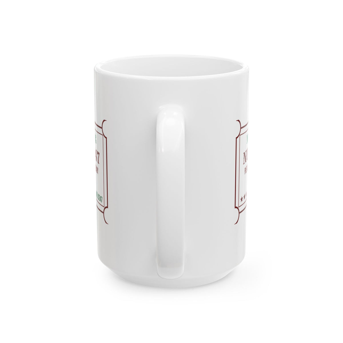 Funny Christmas Retail Coffee Mug Now Serving 247 Coupon Ready Please