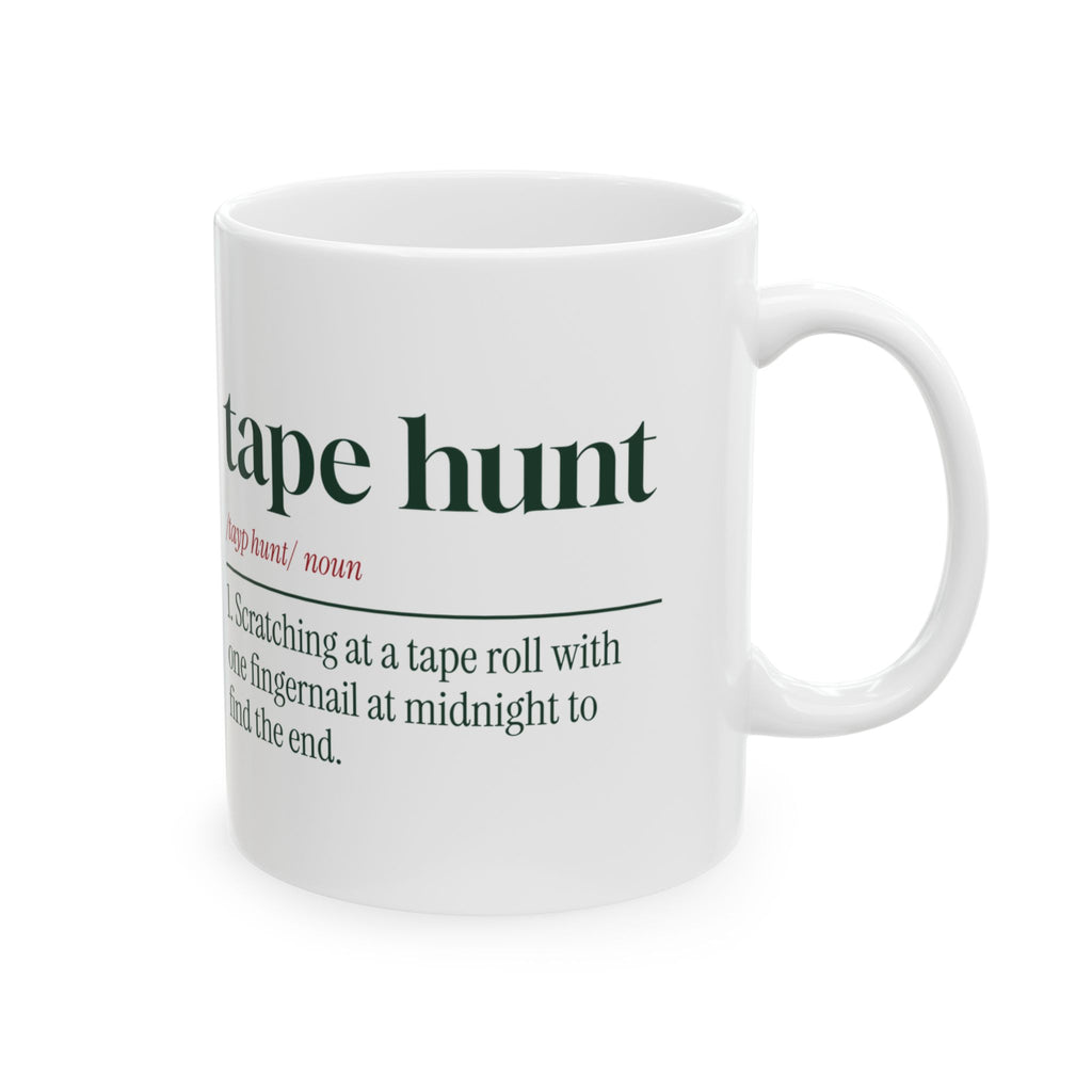Funny Christmas Wrapping Coffee Mug Tape Hunt Dictionary Definition