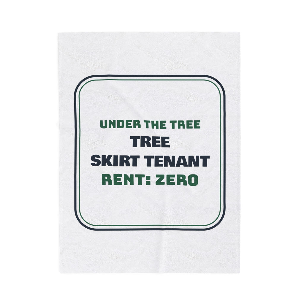 Funny Cat Christmas Throw Blanket Tree Skirt Tenant Rent Zero