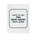 Funny Cat Christmas Throw Blanket Tree Skirt Tenant Rent Zero