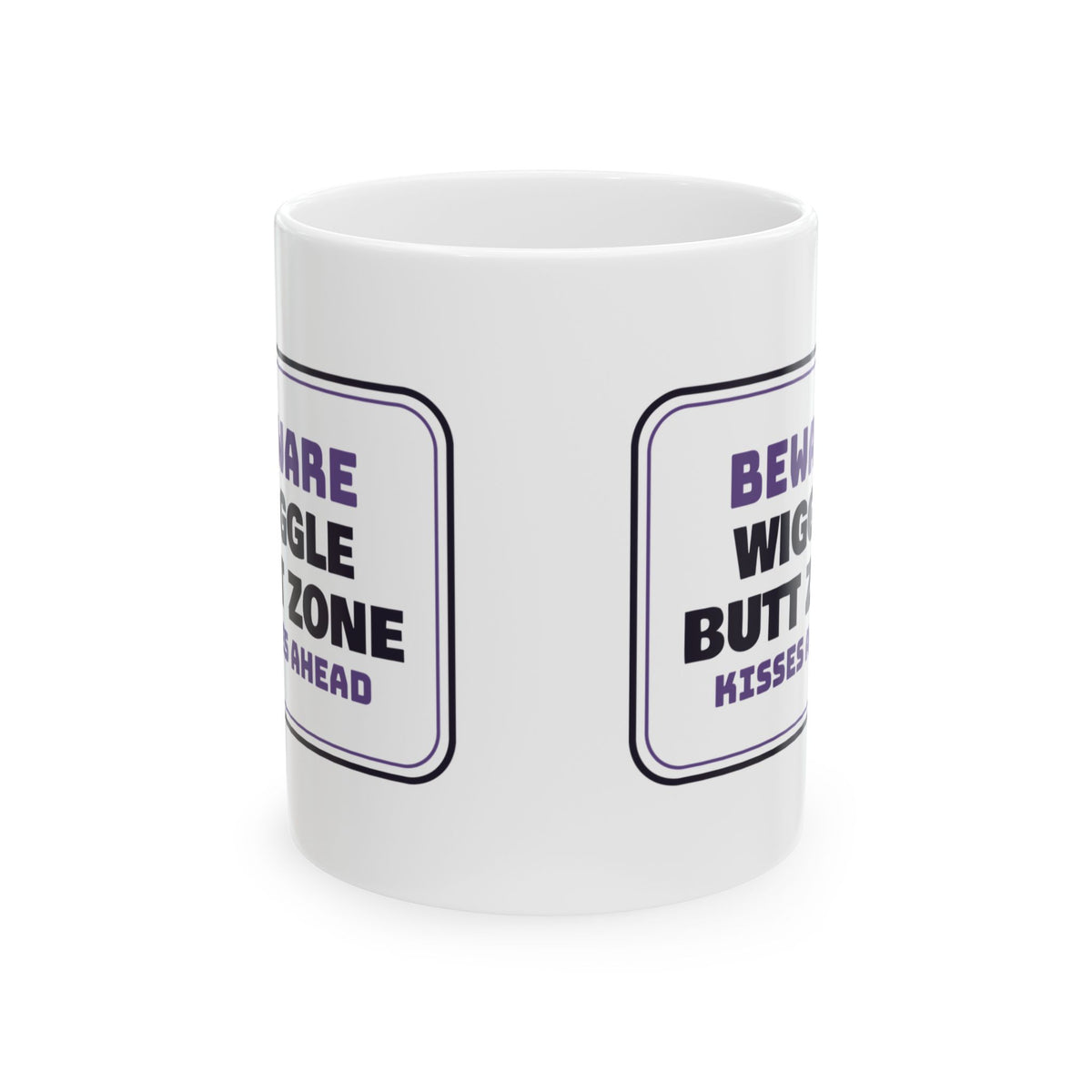 Funny Pit Bull Mug Beware Wiggle Butt Zone Sign For Pit Bull Owners