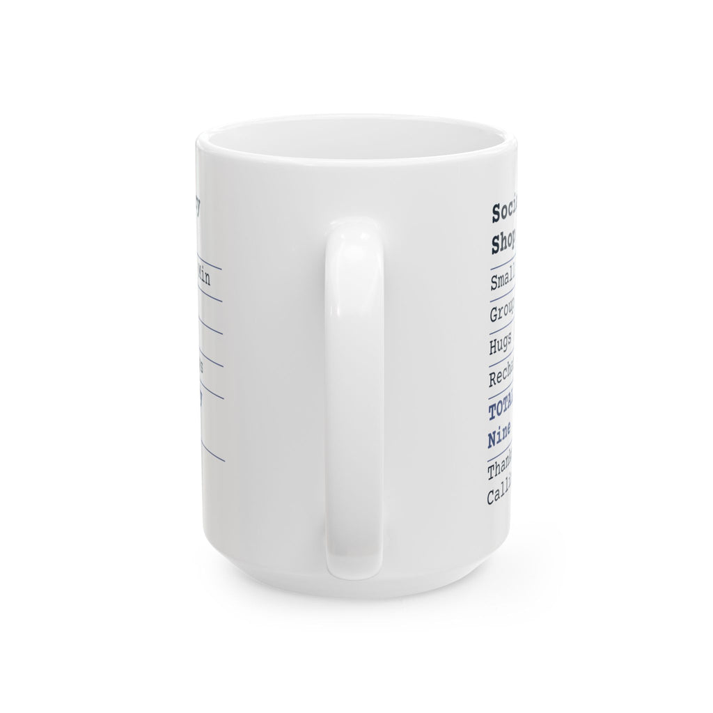 Funny Introvert Coffee Mug Social Battery Shop Receipt For Introverts