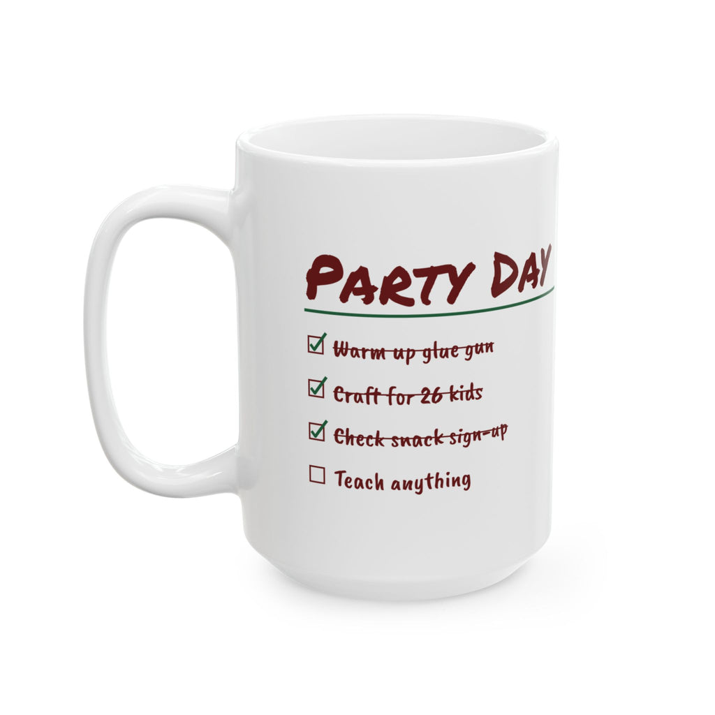 Funny Christmas Teacher Coffee Mug Craft For 26 Kids Party Day Checklist