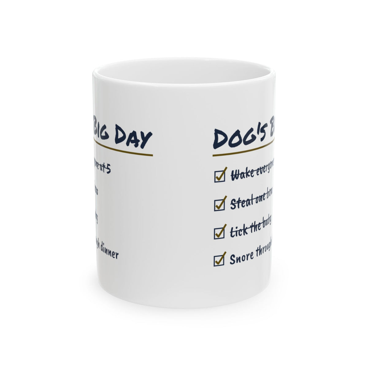 Funny Christmas Dog Coffee Mug Steal One Bow Checklist For Dog Owners