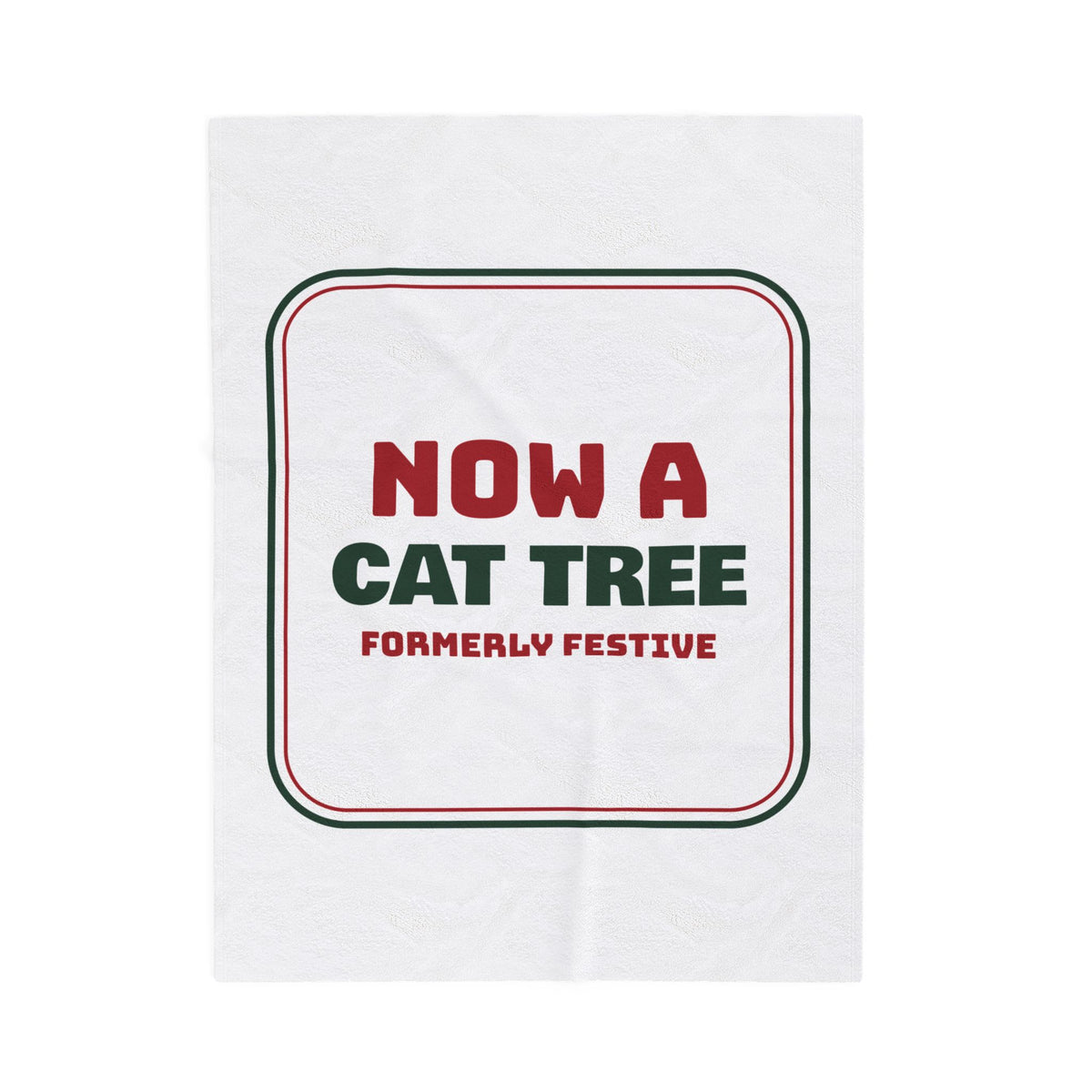 Funny Christmas Cat Throw Blanket Now A Cat Tree Formerly Festive