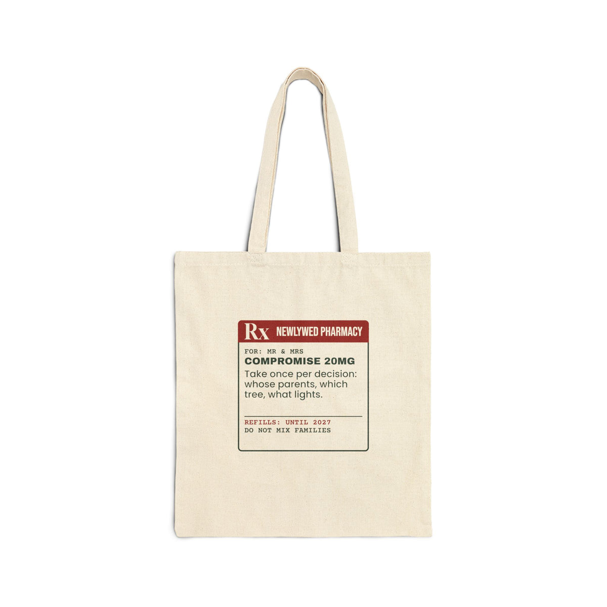Funny Newlywed Christmas Tote Bag Compromise 20mg Prescription