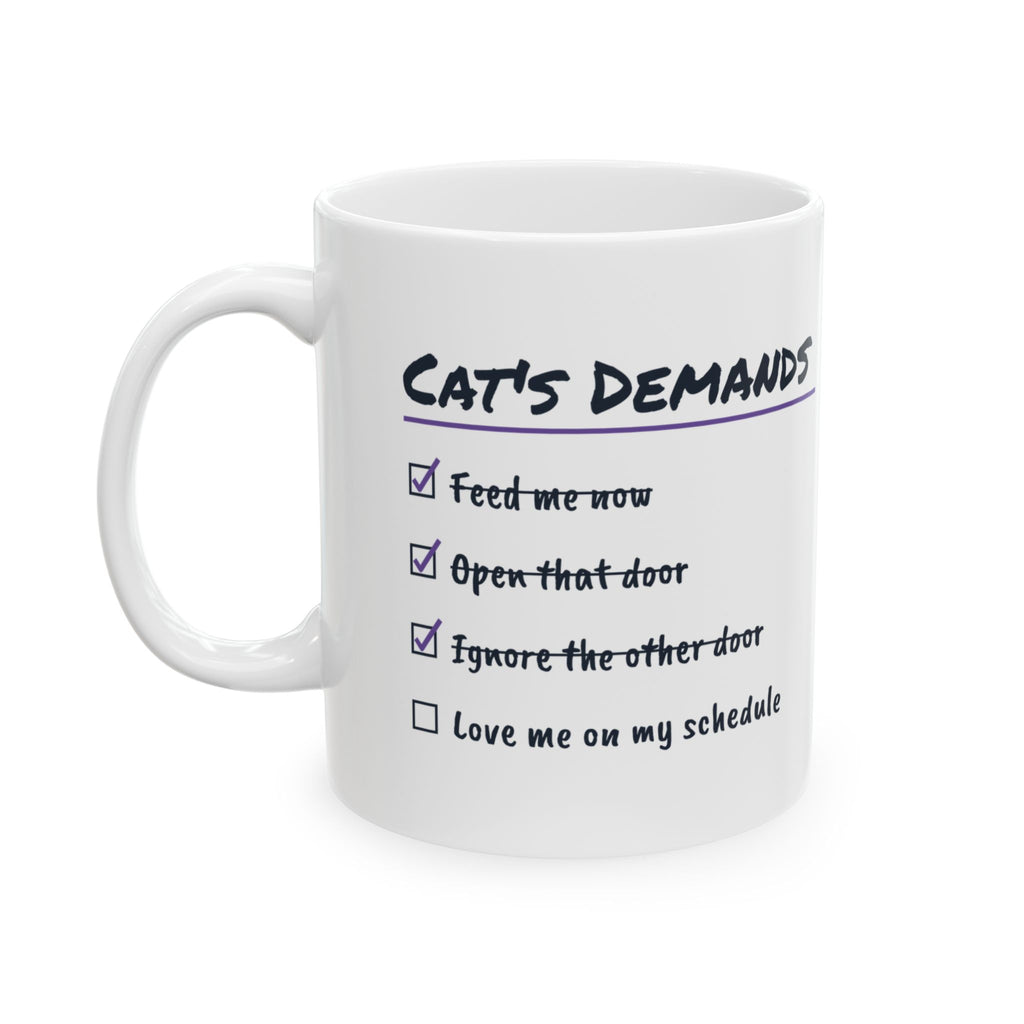 Cat Mug On My Schedule Funny Pet Dad Coffee Cup