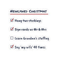 Funny Christmas Sticker Newlywed Christmas Checklist For New Husbands