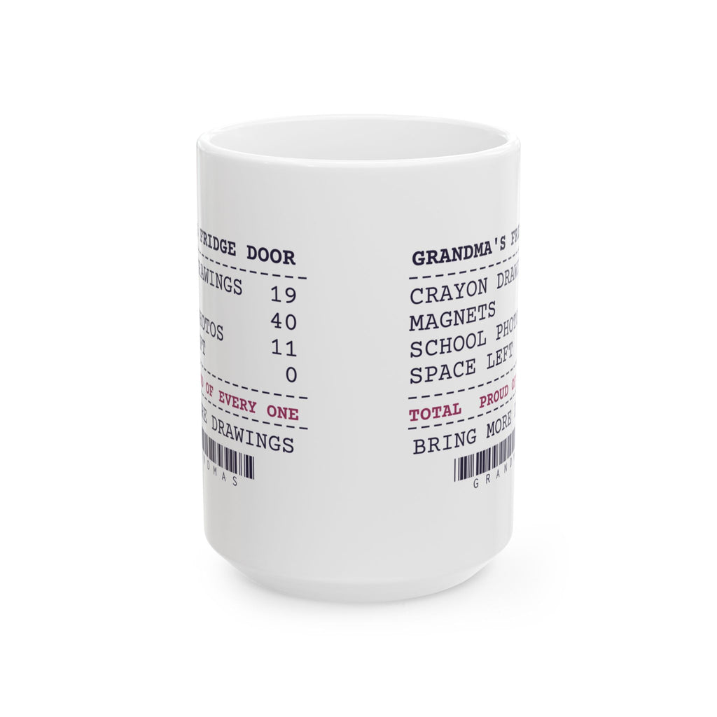 Funny Christmas Coffee Mug Grandma Fridge Door Receipt For Grandma