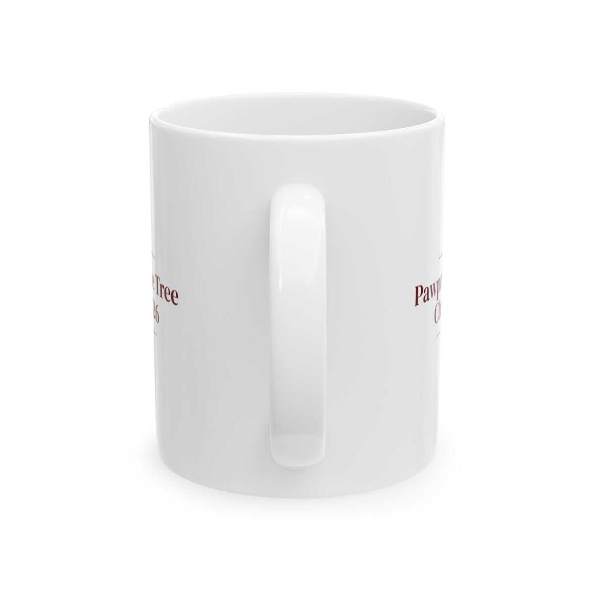 Christmas Dog Coffee Mug Pawprints By The Tree 2026