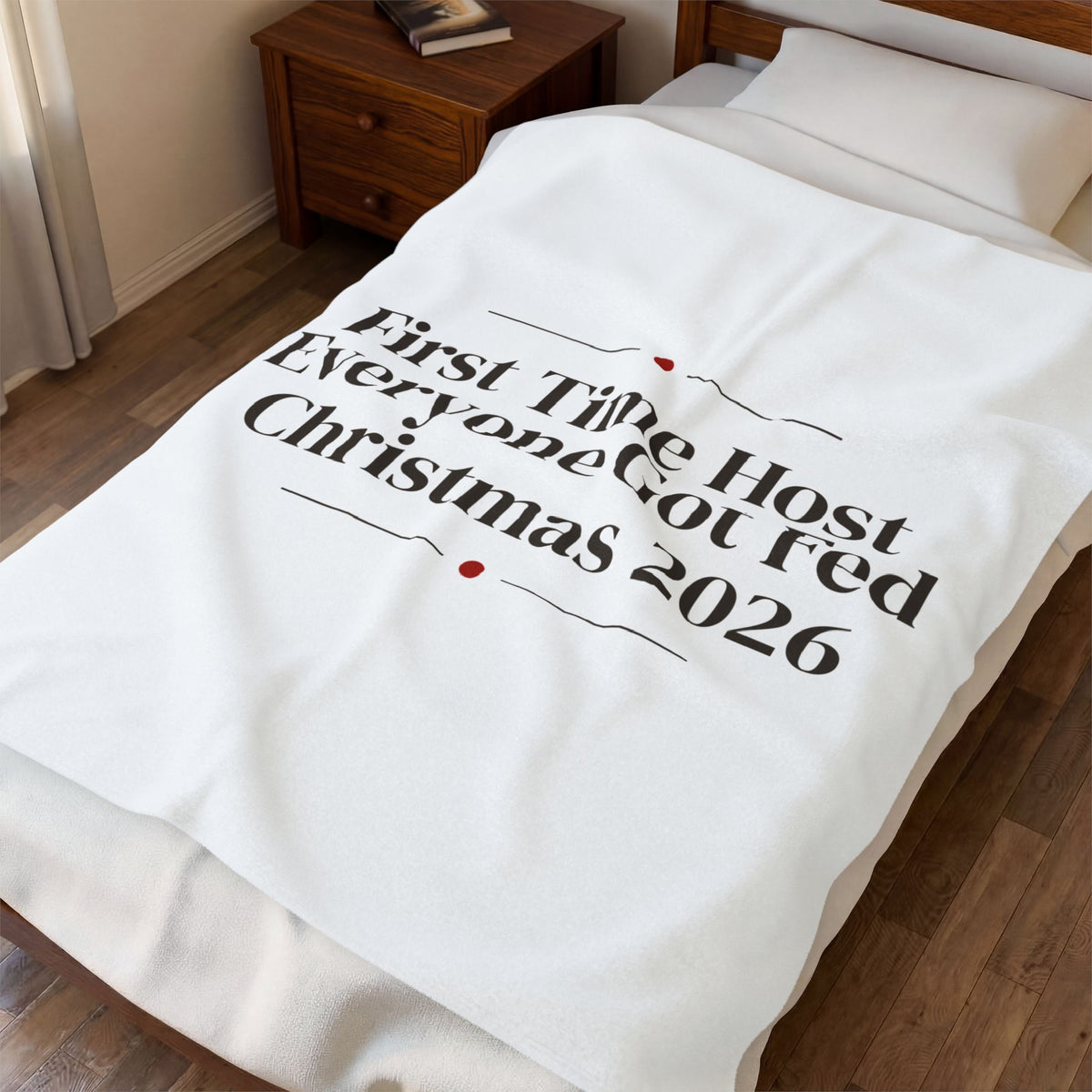Christmas Hosting Throw Blanket First Time Host Everyone Got Fed 2026