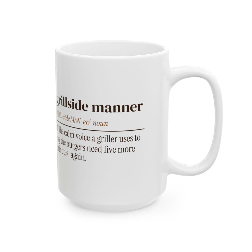 Funny Grilling Coffee Mug Grillside Manner Definition For Grillers