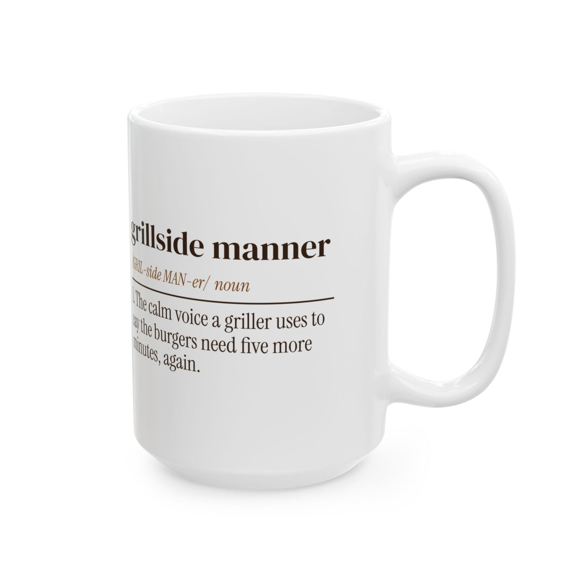 Funny Grilling Coffee Mug Grillside Manner Definition For Grillers