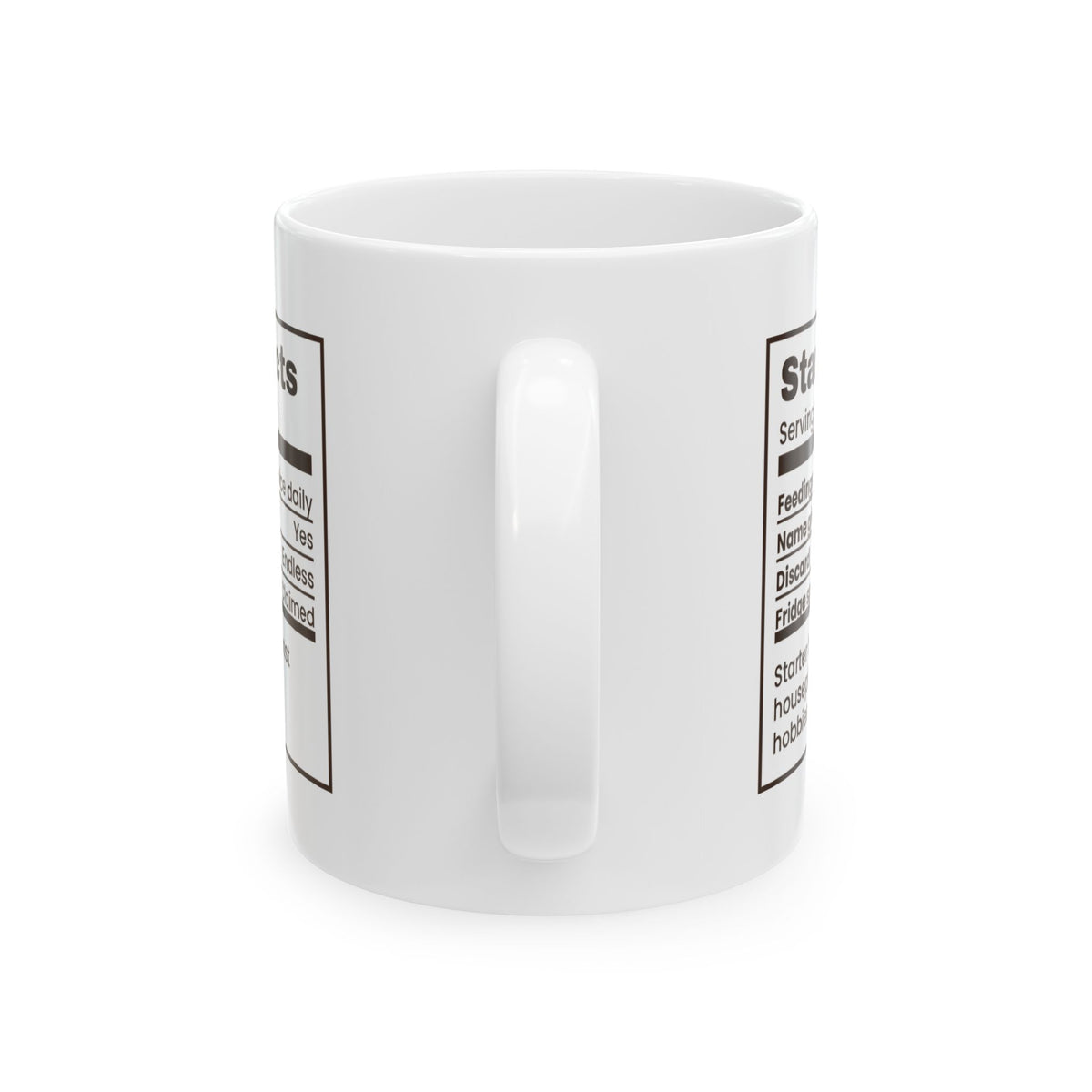 Sourdough Coffee Mug My Starter Has A Name Funny Bread Baker Label