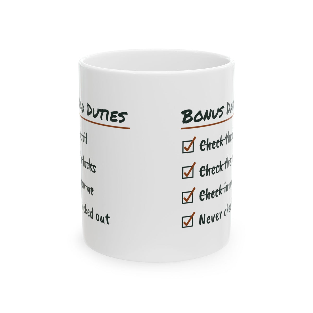Bonus Dad Duties Coffee Mug Funny Checklist For Stepdads