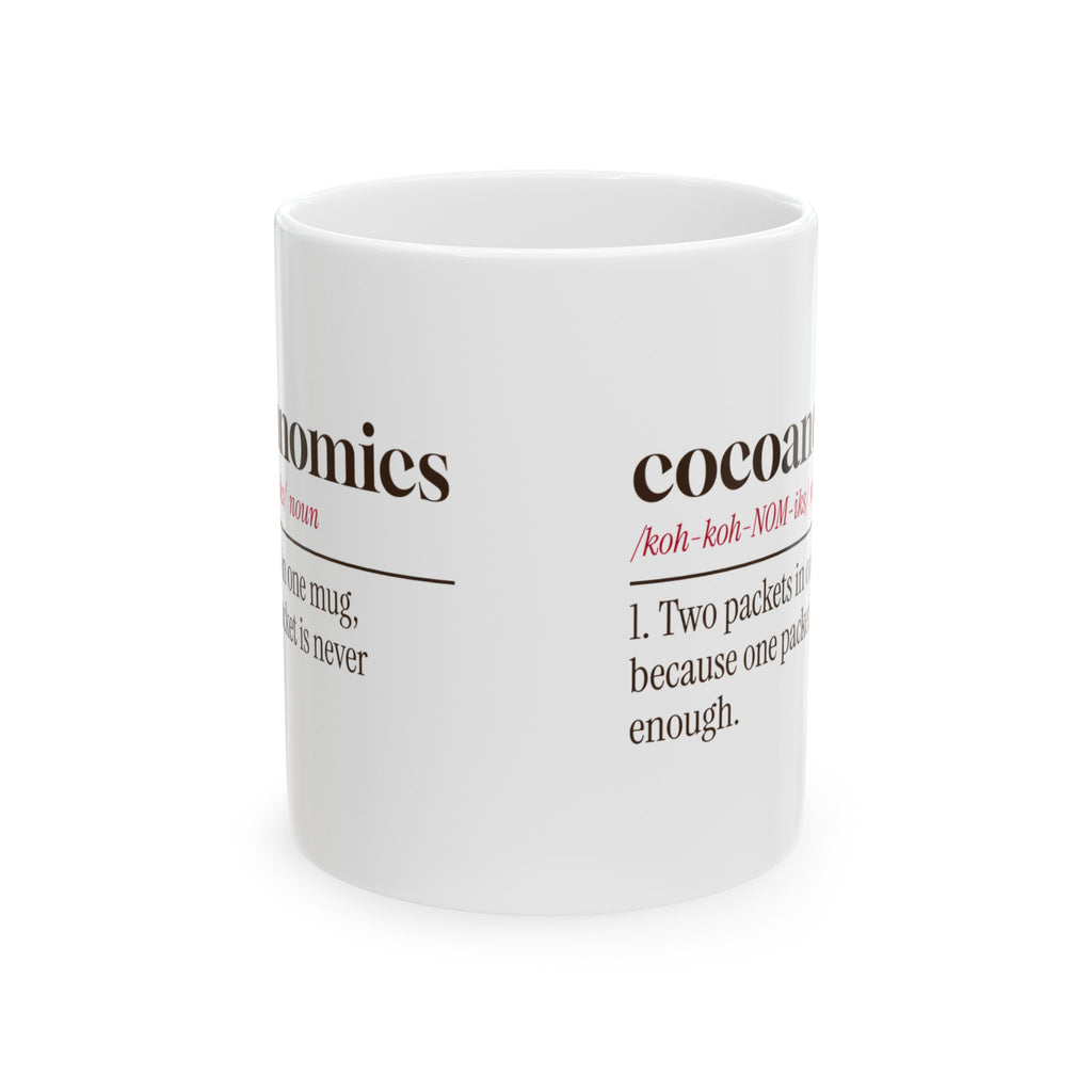 Funny Hot Cocoa Mug Cocoanomics Dictionary Definition