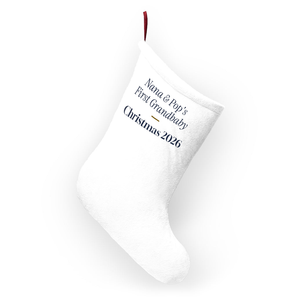 Christmas Stocking Nana And Pop's First Grandbaby Christmas 2026