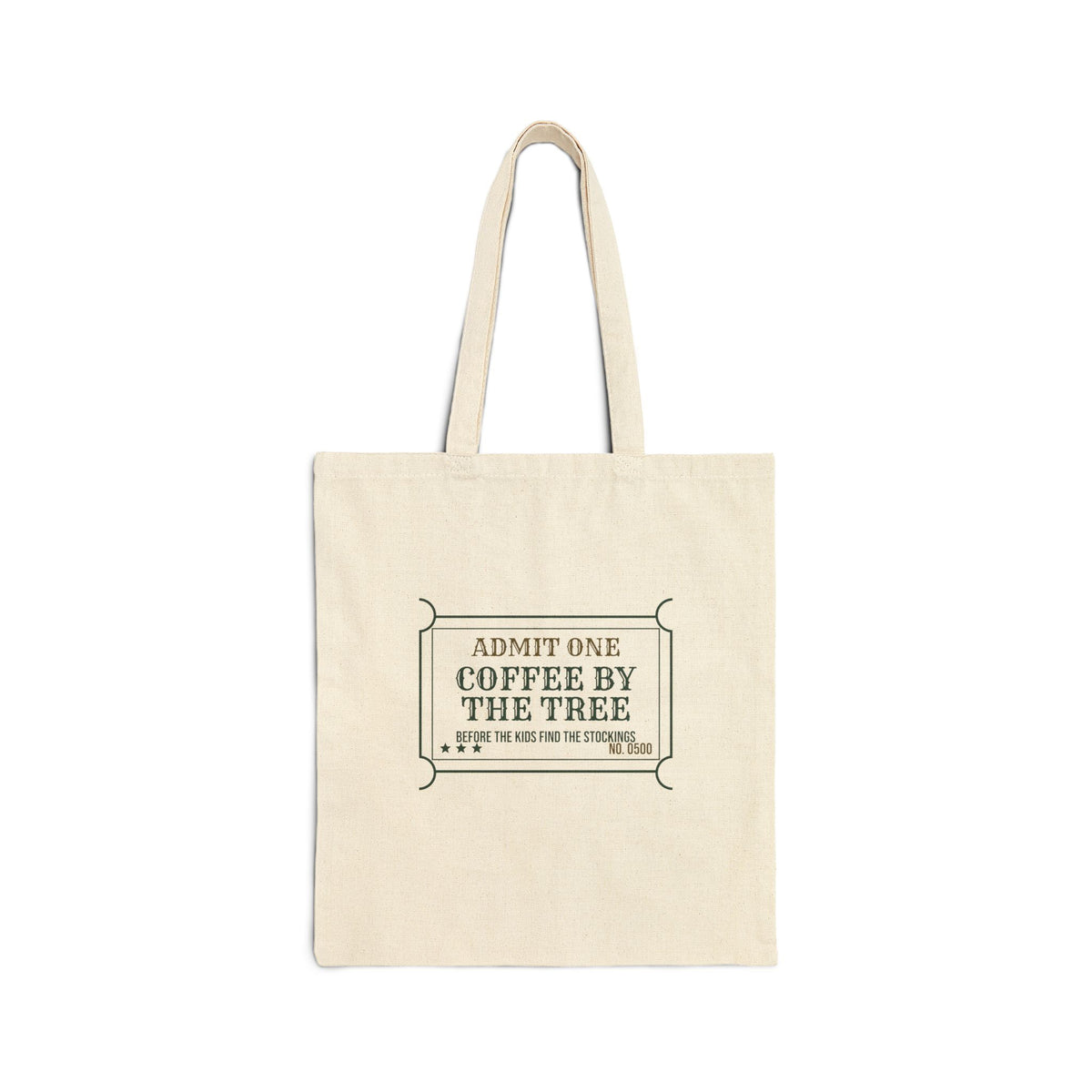 Christmas Tote Bag Coffee By The Tree Lights On House Quiet