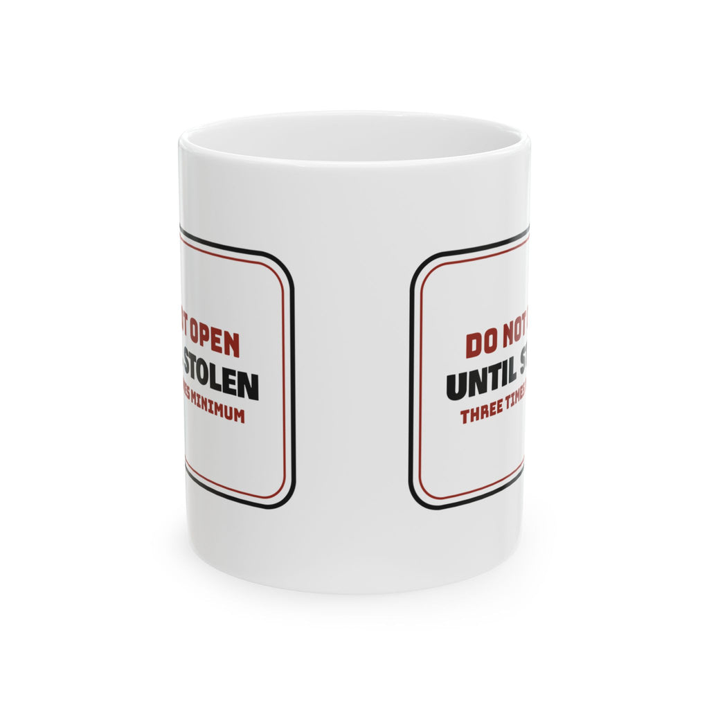 White Elephant Coffee Mug Do Not Open Until Stolen