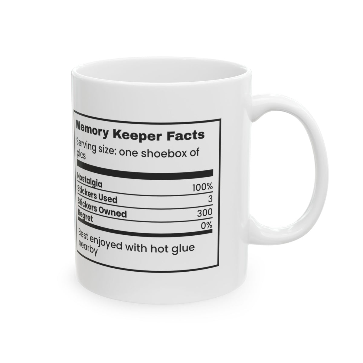 Memory Keeper Facts Coffee Mug For Scrapbookers