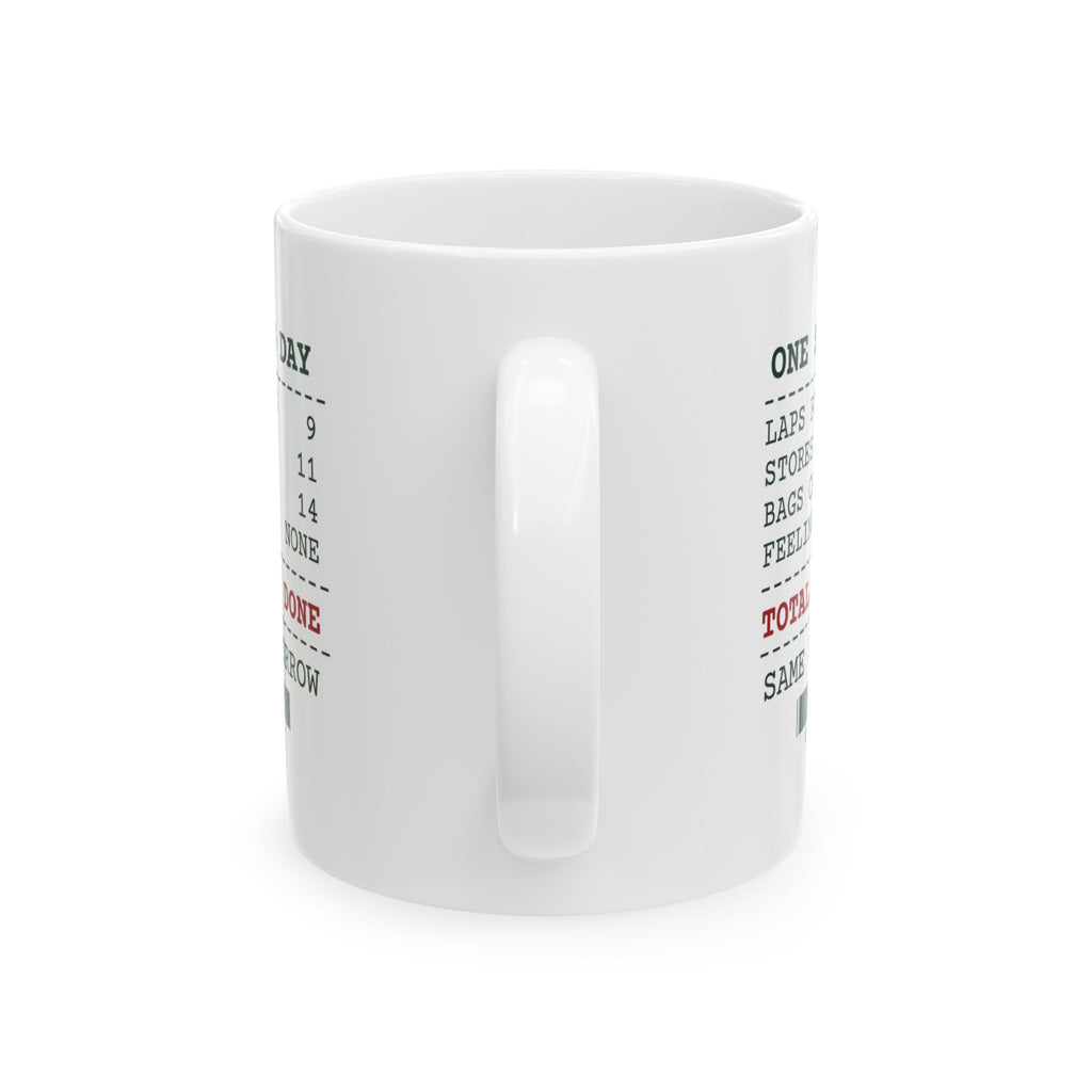 Funny Christmas Shopping Coffee Mug Bags Carried Receipt For Shoppers