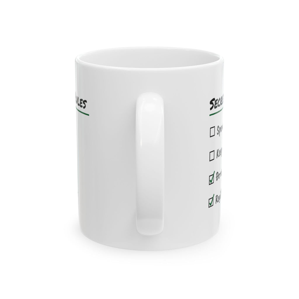 Secret Santa Rules Coffee Mug For Coworkers