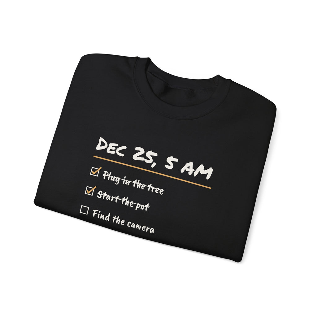 Funny Christmas Sweatshirt Plug In The Tree Start The Pot Checklist