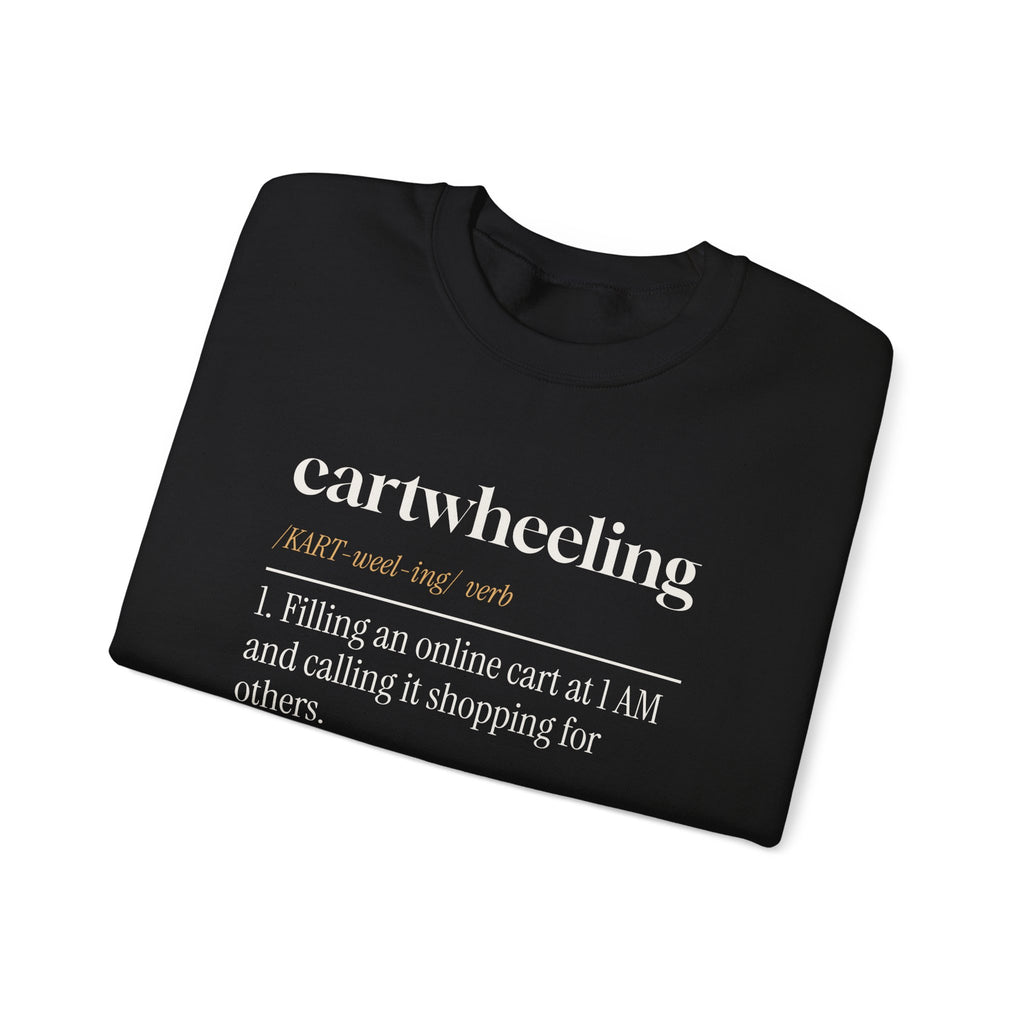 Funny Christmas Shopping Sweatshirt Cartwheeling Dictionary Definition