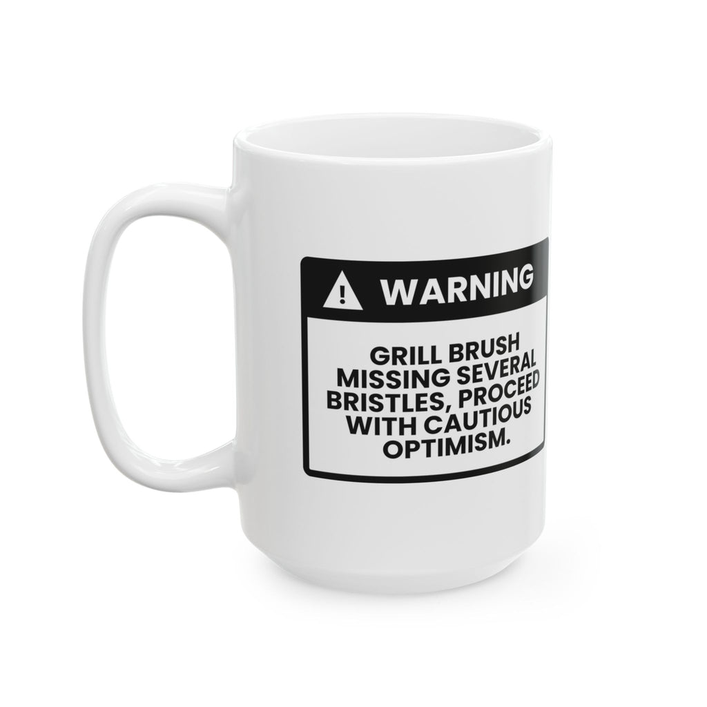 Funny Grill Dad Coffee Mug Grill Brush Warning For Dad