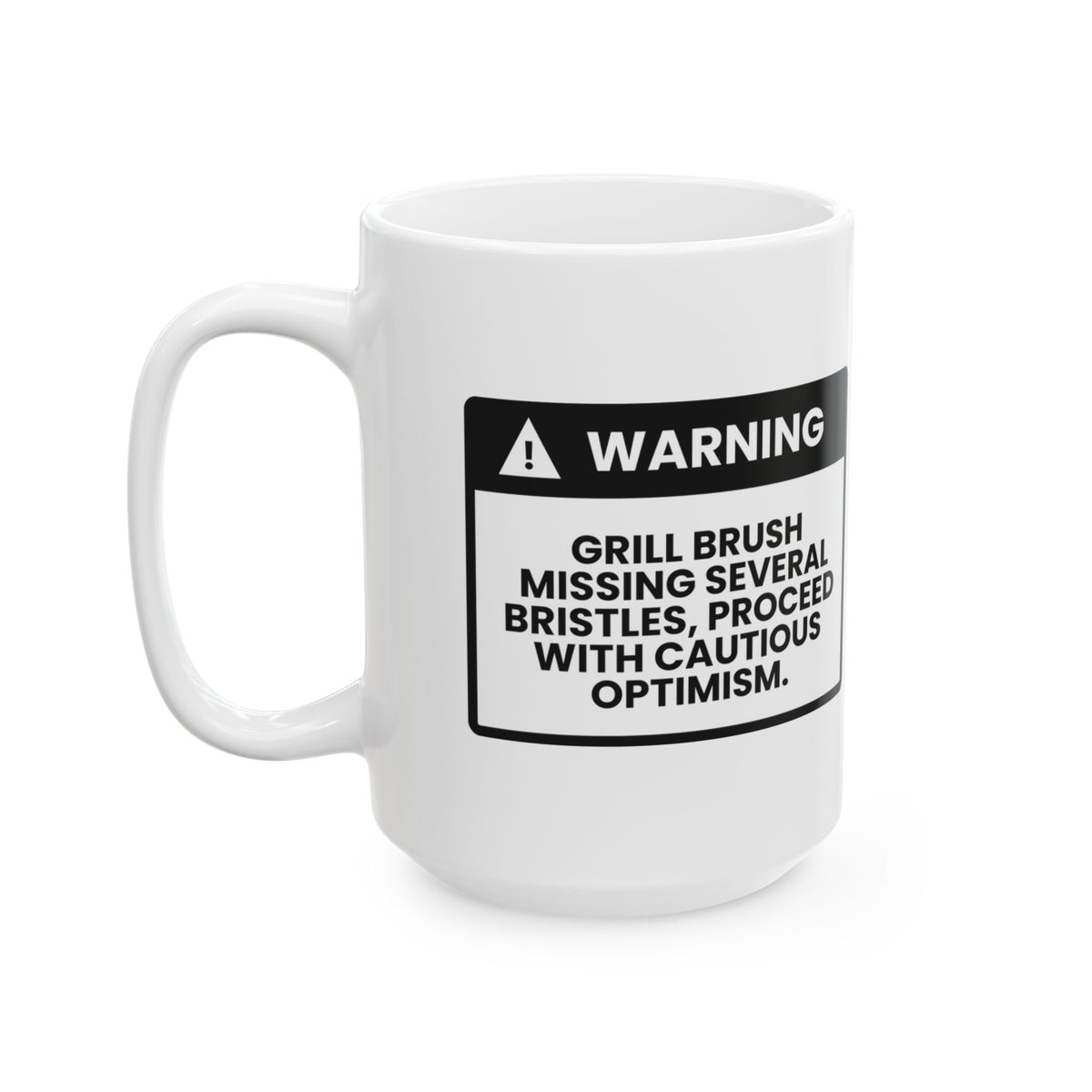 Funny Grill Dad Coffee Mug Grill Brush Warning For Dad