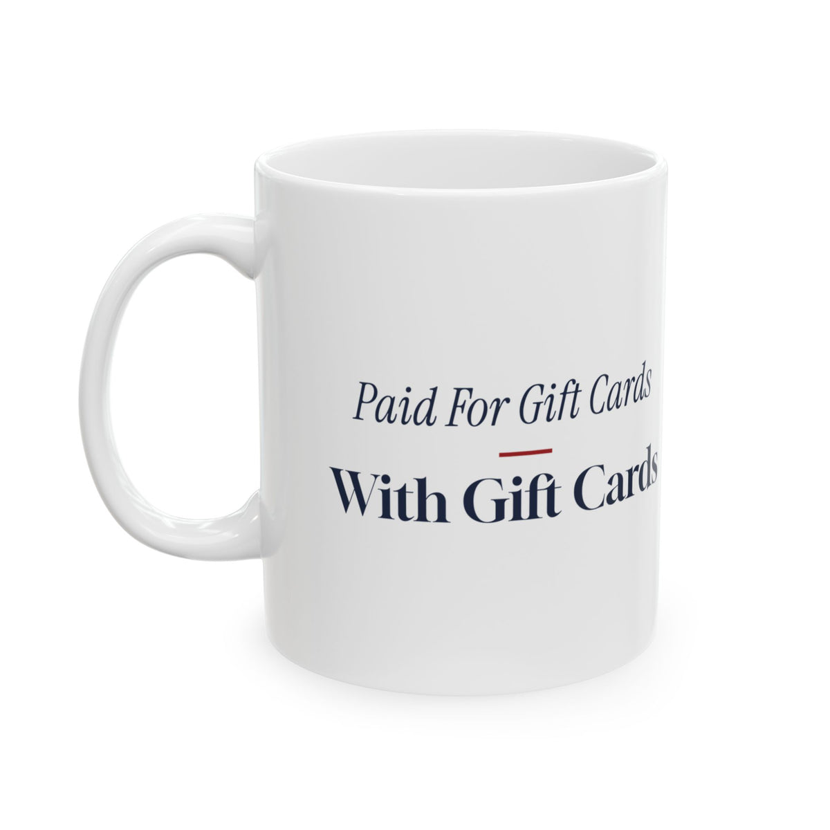 Funny Cashier Christmas Coffee Mug Paying For Cards With Cards