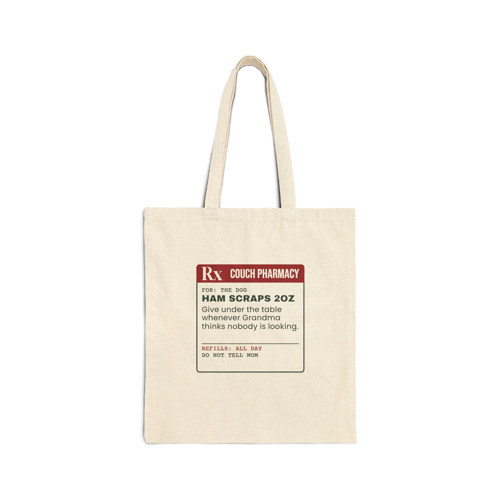 Funny Christmas Tote Bag Ham Scraps 2oz Under The Table For Dog Lovers