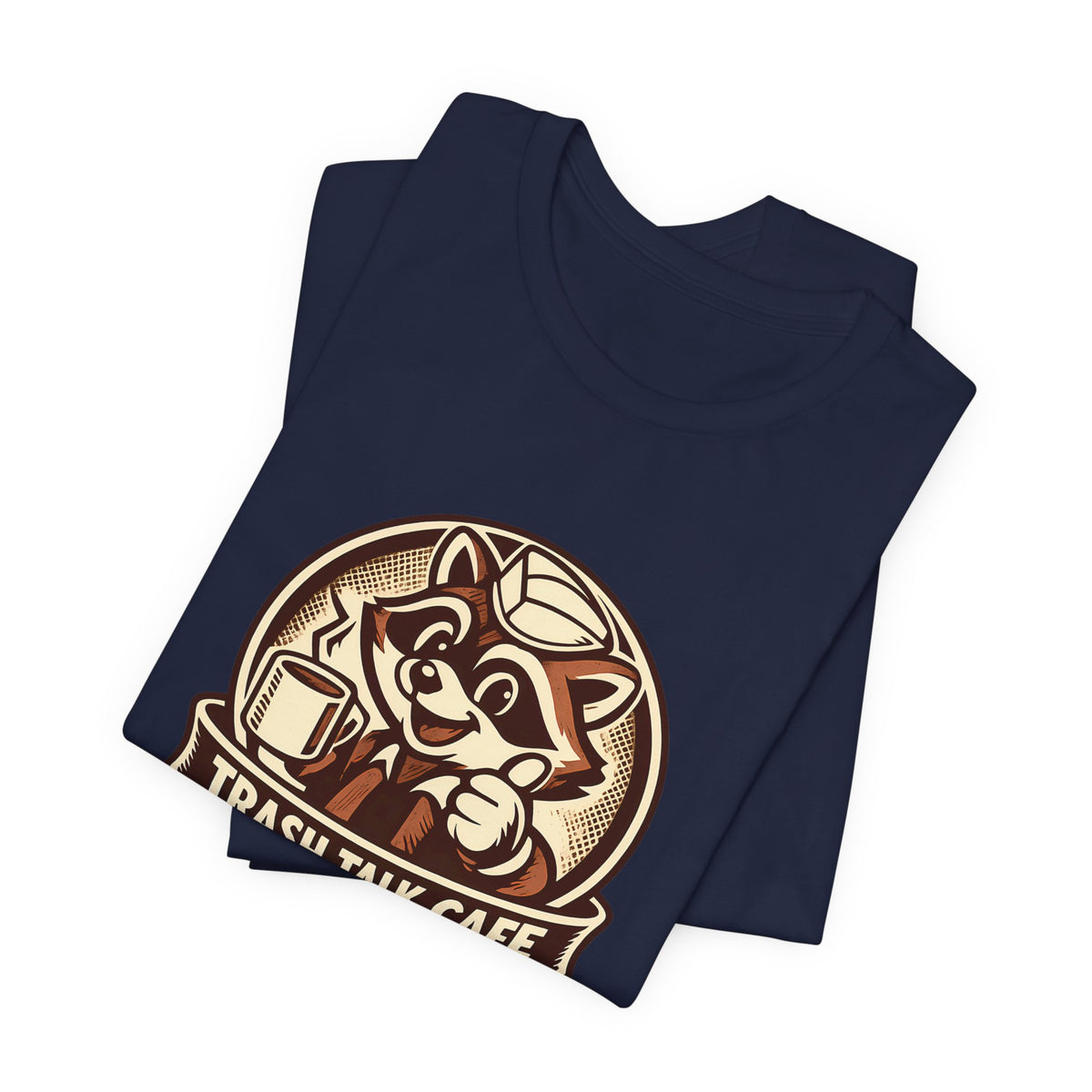 Trash Talk Cafe Funny Retro Raccoon Coffee Shirt