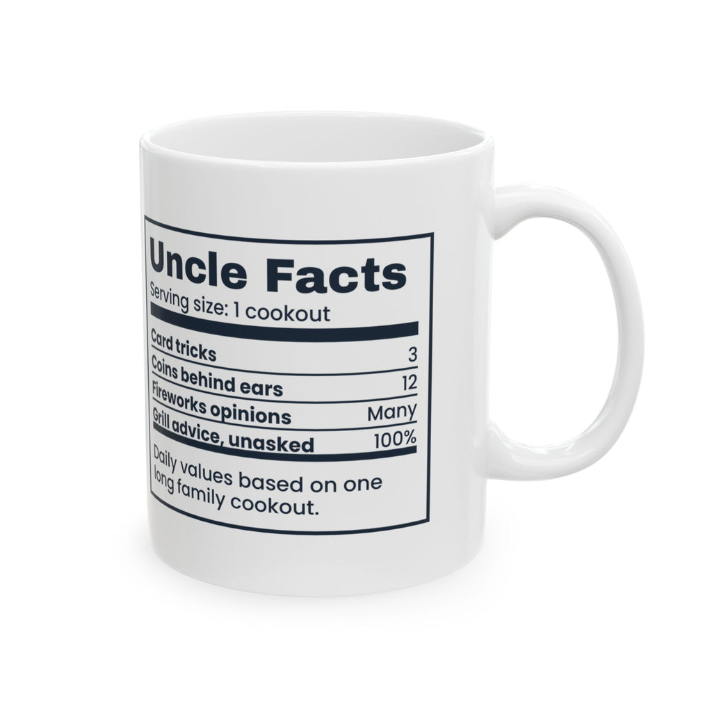 Funny Uncle Coffee Mug Uncle Facts Nutrition Label For Uncles